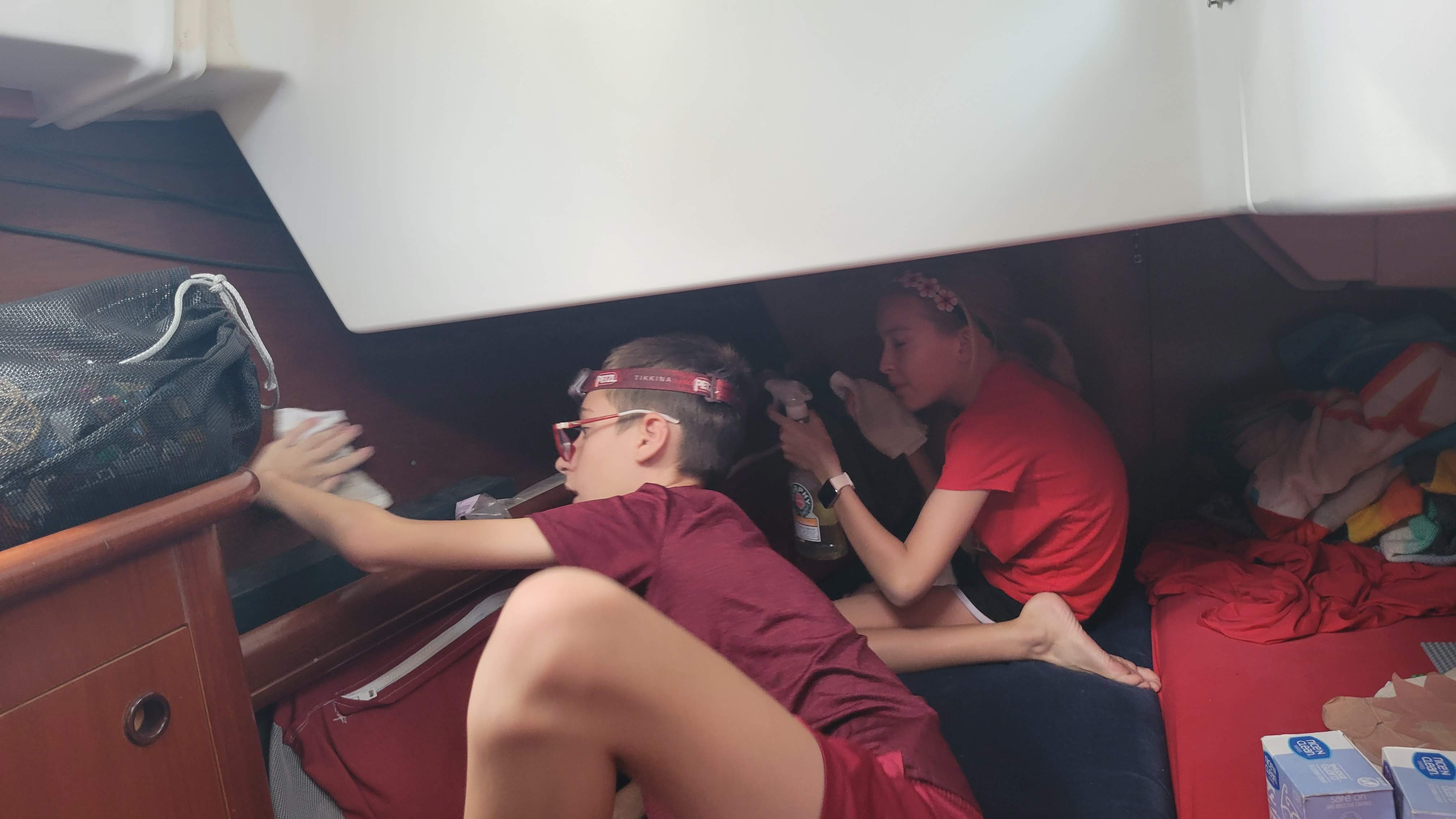 Cleaning Up The Boat In La Paz