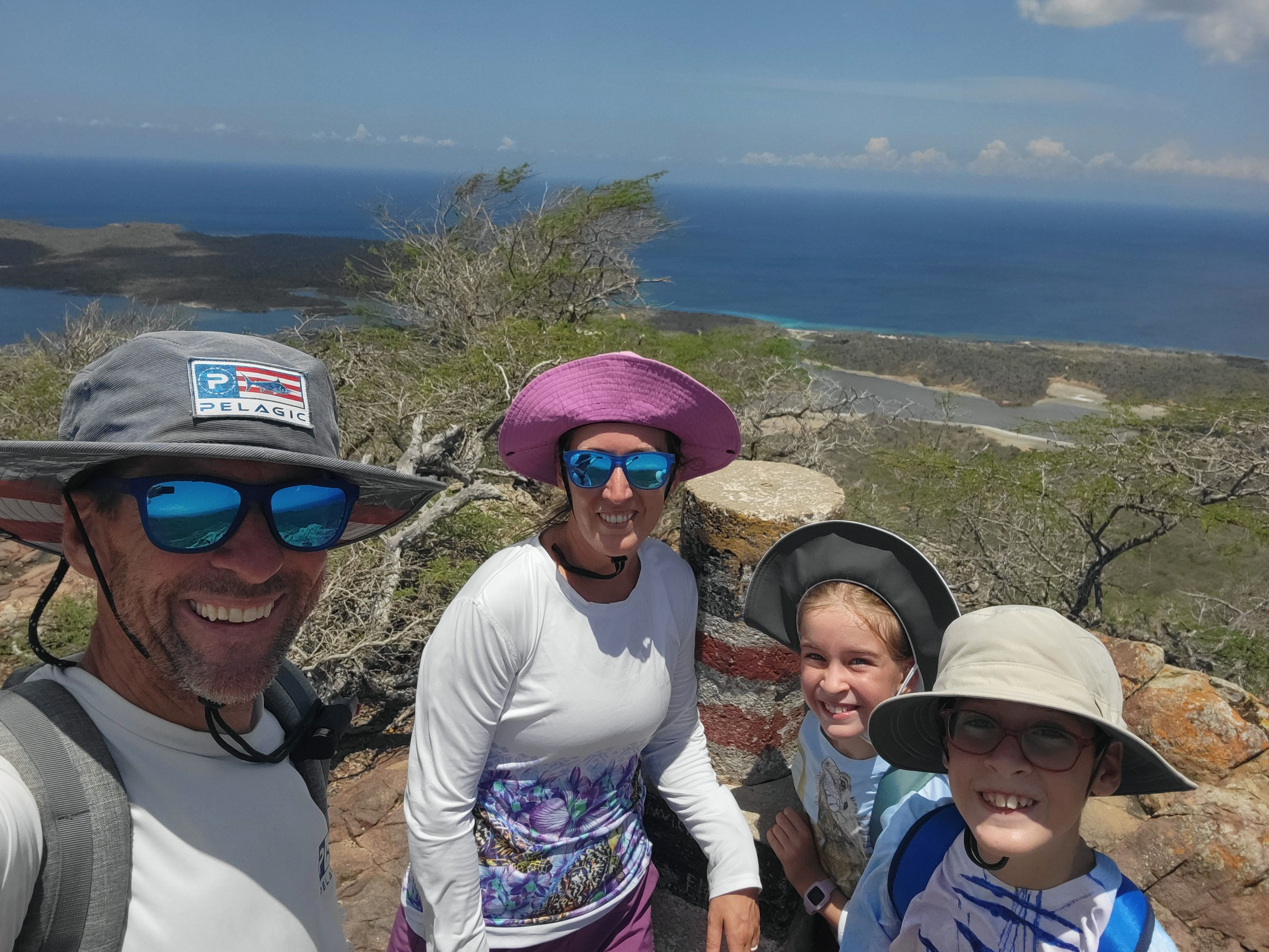 Family On Brandaris Peak Bonaire