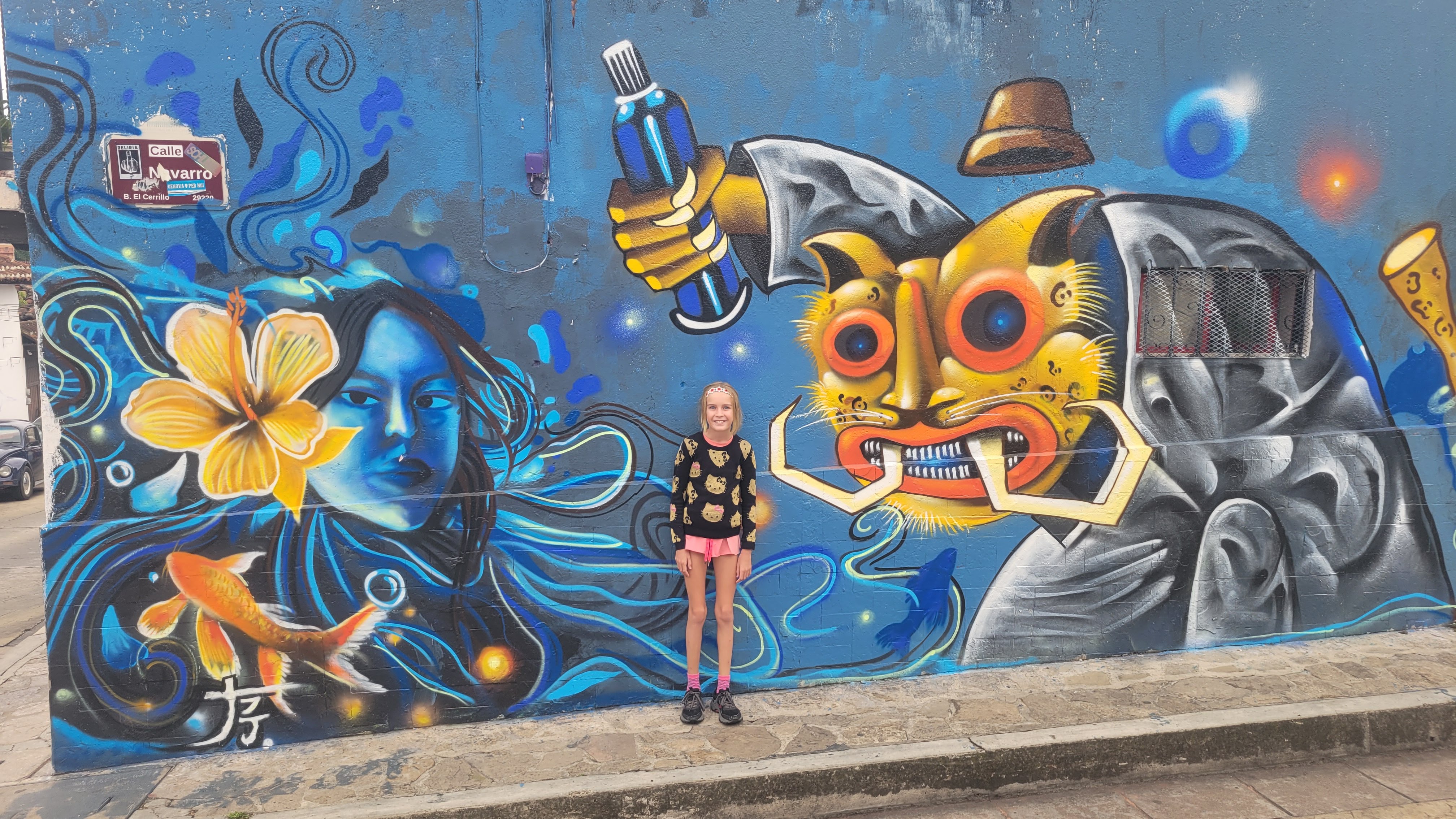 Fira At Mural In San Cristobol