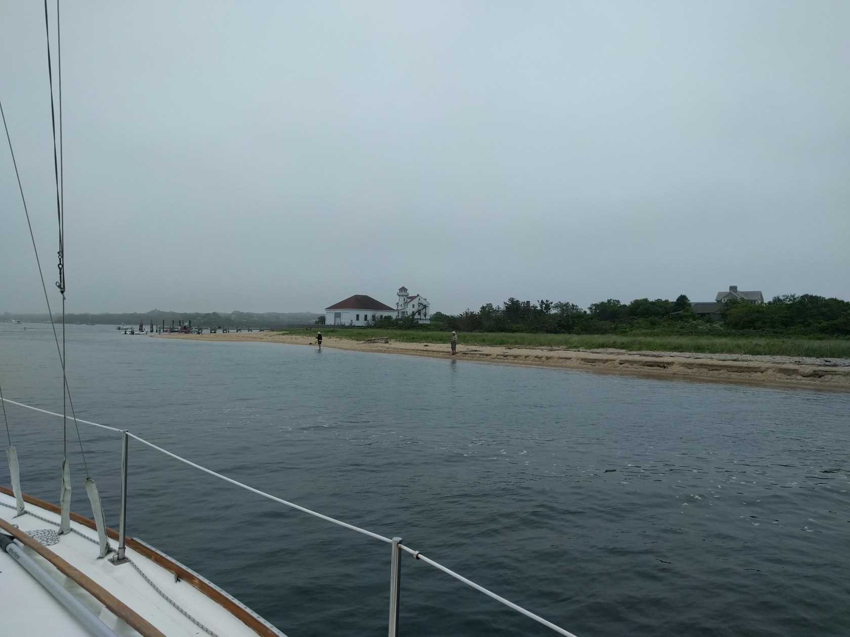 Beach along the entry into the Great Salt Pond