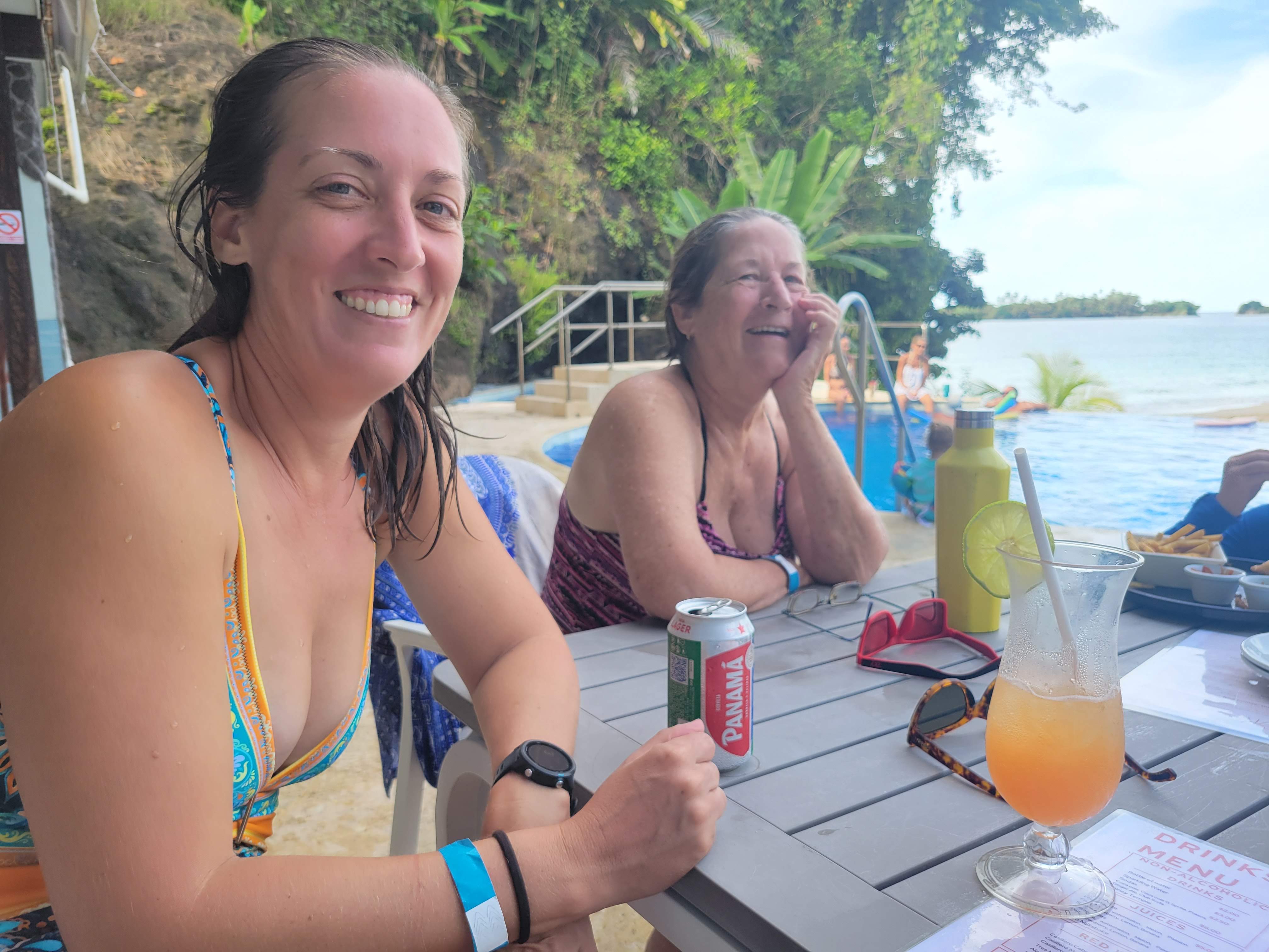 Mother And Duaghter At Red Frog Pool