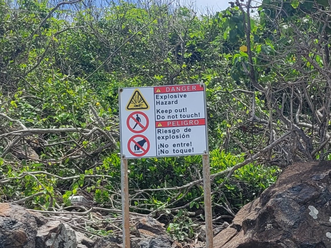 Munitions Warning Sign