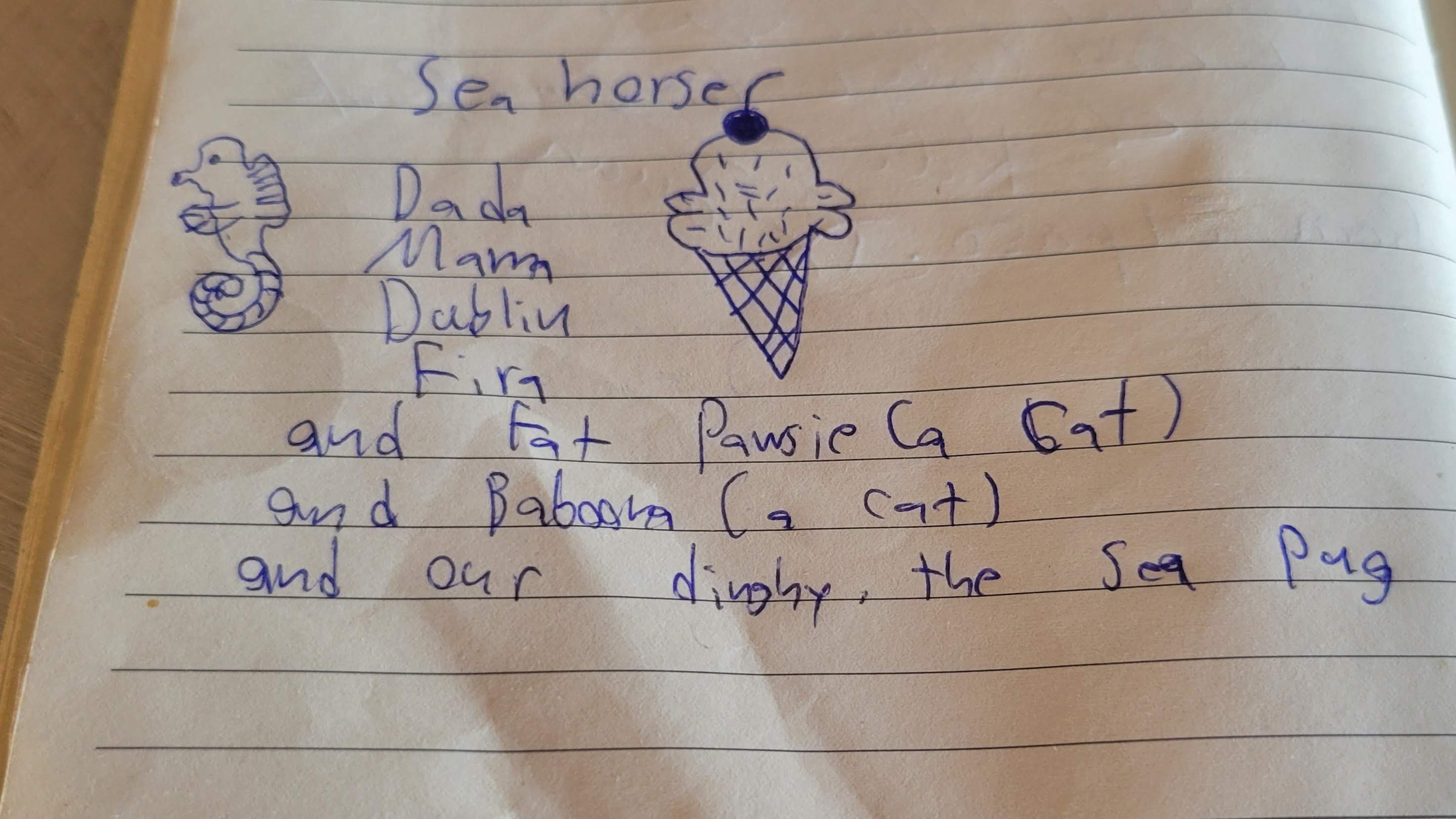 Sea Horse Guestbook Entry