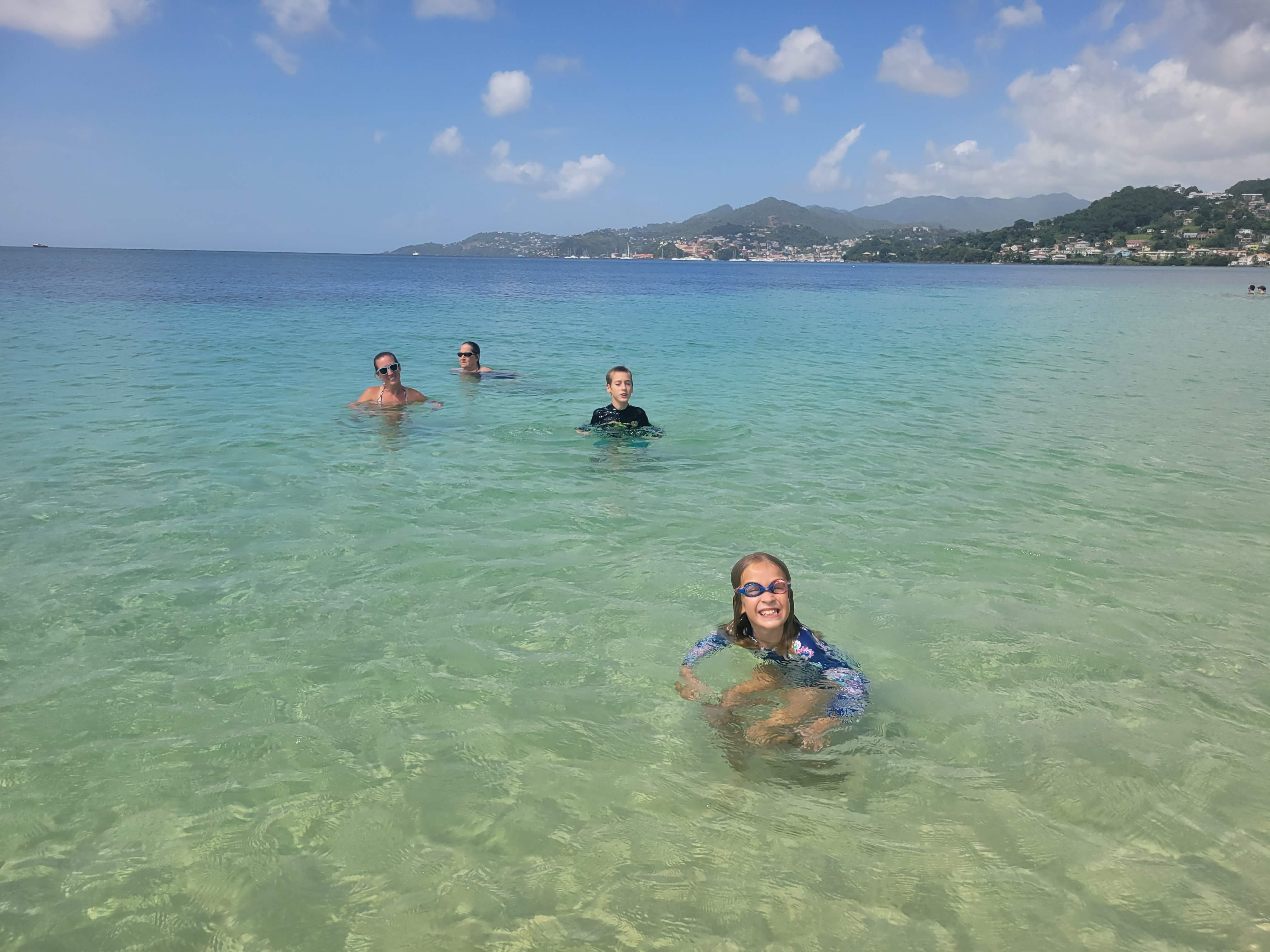Swimming At Grand Anse